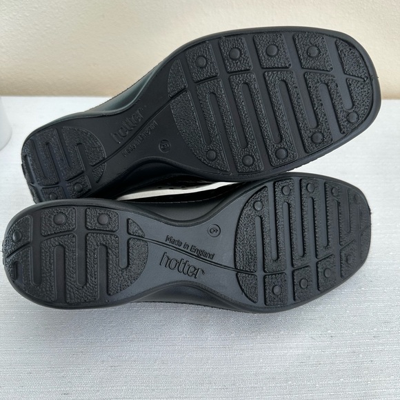 Hotter Zoe Black Soft Leather Wedge Loafers Woman’s EU39 US8 - Picture 13 of 13